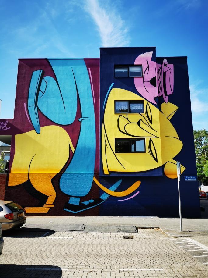 Danny Rumbl pow wow street art rotterdam