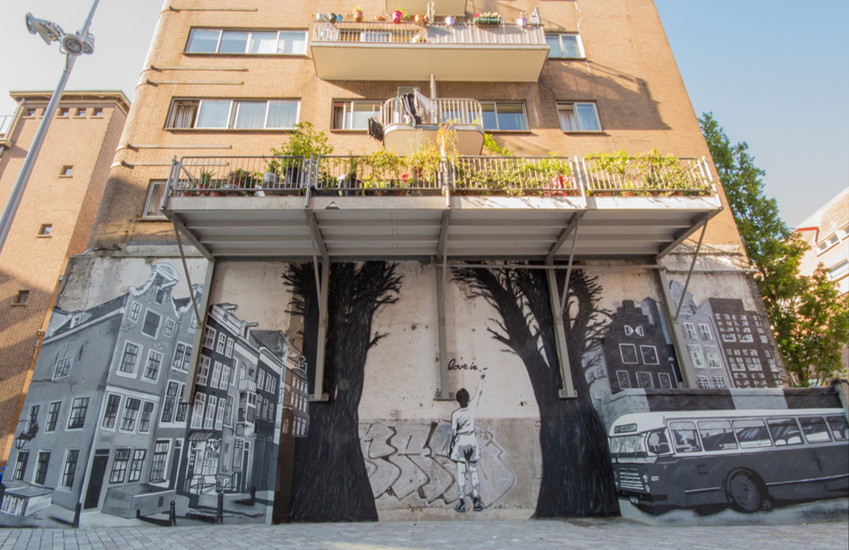 Mural, muurschildering, street art, Amsterdam Street Art, Rochdale, Hogeschool van Amsterdam