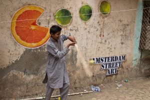 Amsterdam Street Art, Mumbai, Paint the city orange, collaboration, mural, workshop, street art