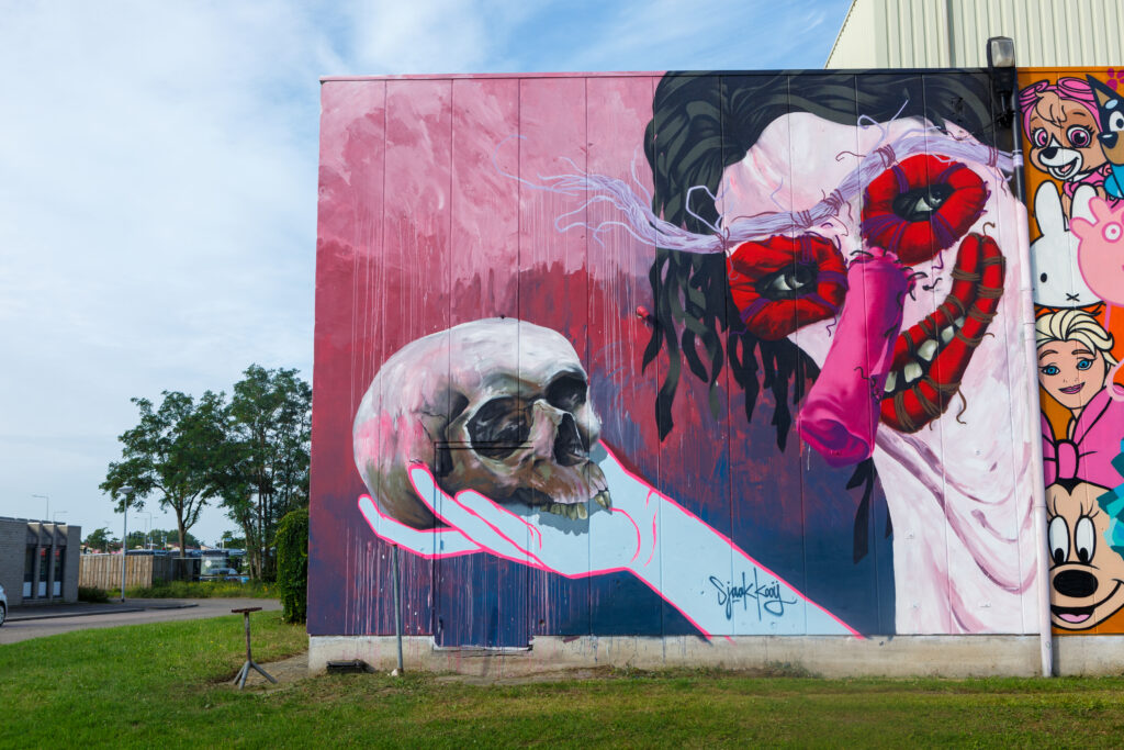 Mural Plastopil building almere resultaat DOCKS Mural & Graffiti Event 2023