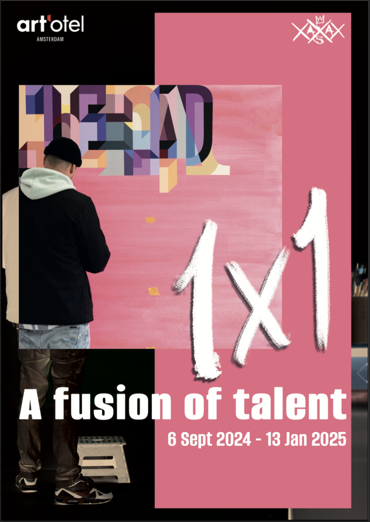 Flyer 1 x 1 exhibition 
a fusion of talend 
6 sept 2024 - 19 jan 2025