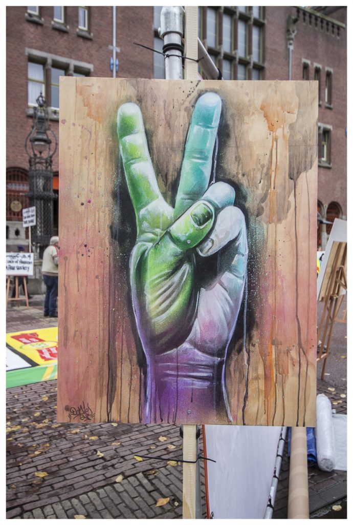 Street art, peace, graffiti, amsterdam street art, manifestation