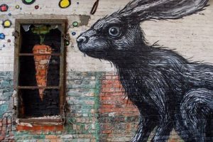 easter bunny street art
